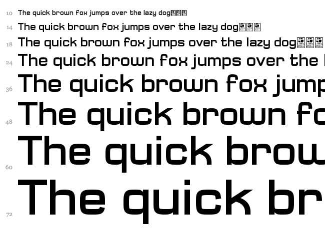 Typo Square font waterfall